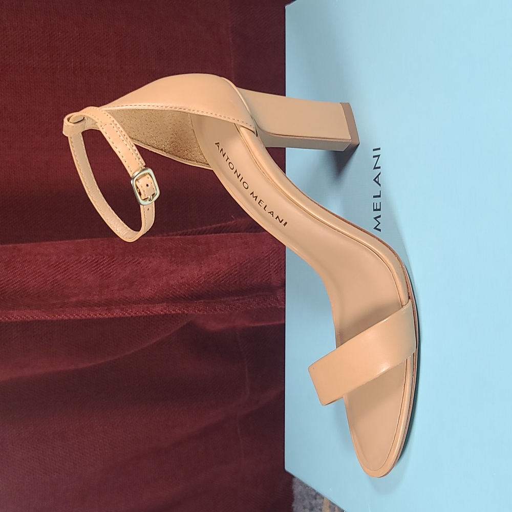 Antonio Melani Stacen Leather Ankle Strap Sandles